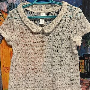 Artsy Cream Woven Women's Top